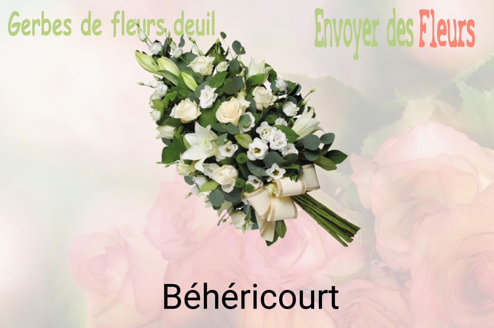 Gerbe de fleurs de deuil livrée à Béhéricourt